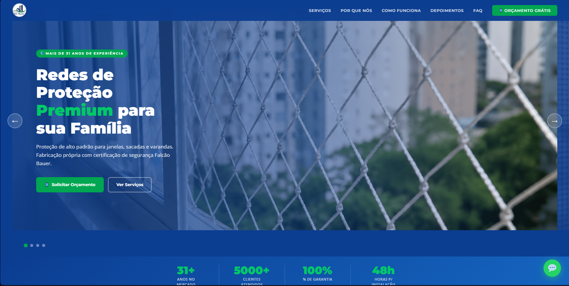 Site da Só Telas DF