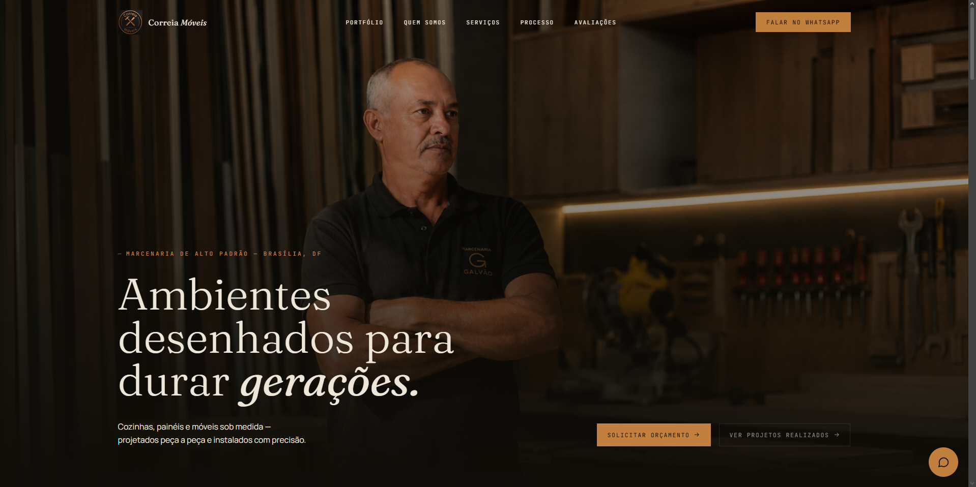 Página inicial Correia Móveis
